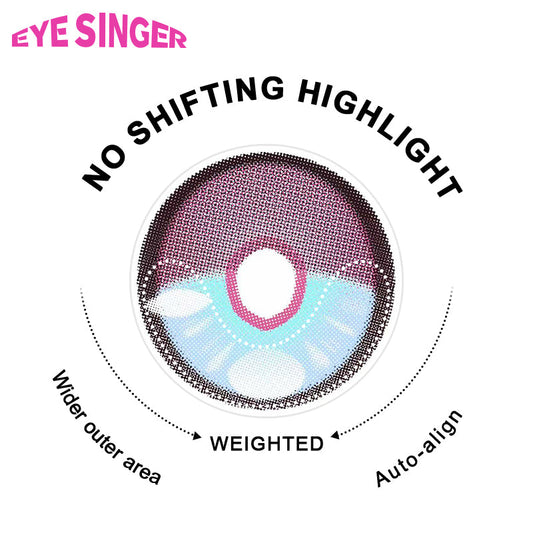 eyesinger honkai starrail Anaxa purple anime cosplay contact lens