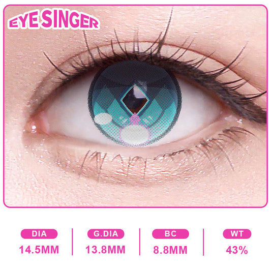 eyesinger honkastarrail Cerydra green anime cosplay contact lens on eye