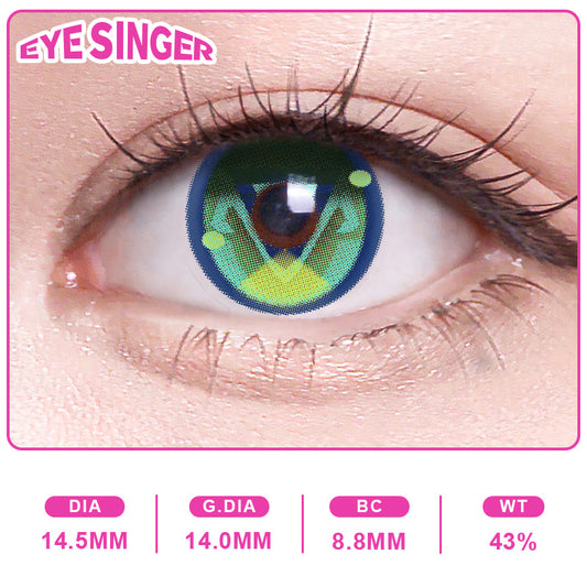 eyesinger genshin nefer green anime cosplay contact lens on eye