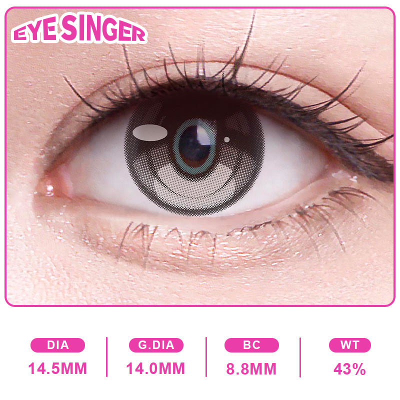 eyesinger honkaistarrail silverwolf gray anime cosplay contact lens on eye