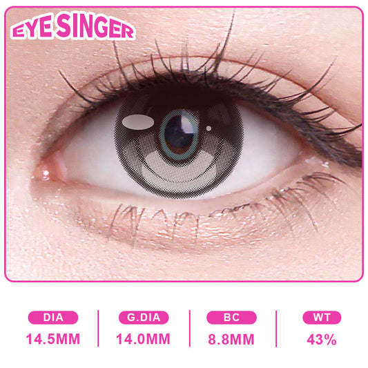 eyesinger honkaistarrail silverwolf gray anime cosplay contact lens on eye