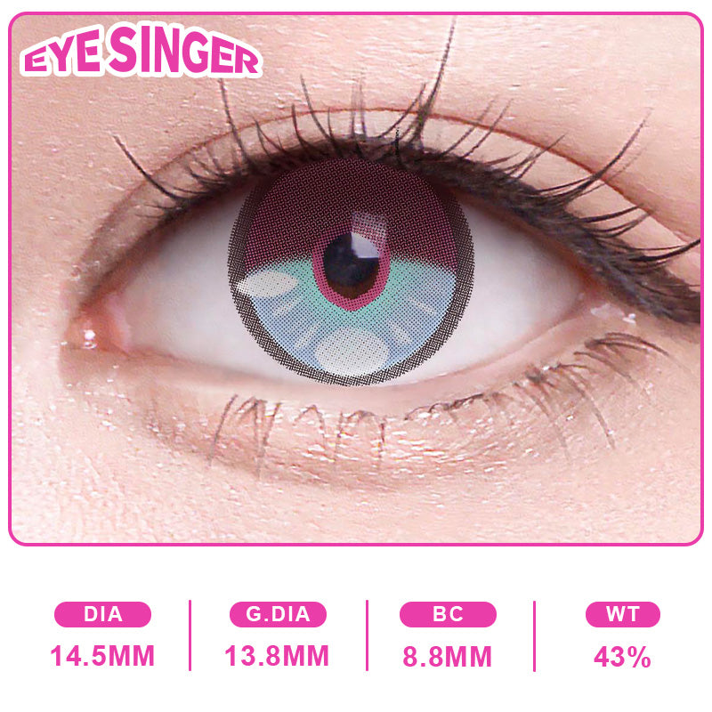 eyesinger honkaistarrail anaxa purple anime cosplay contact lens on eye