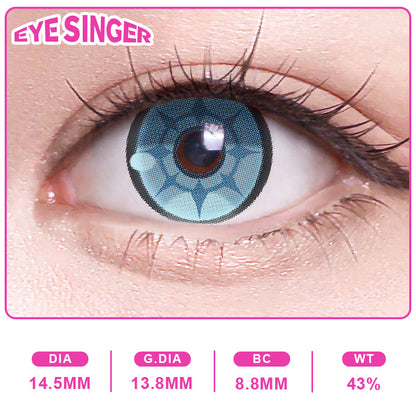 eyesinger honkaistarrail phainon blue anime cosplay contact lens on eye