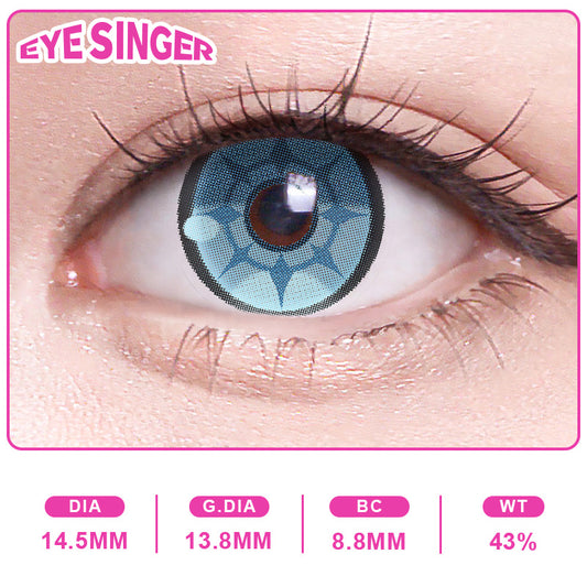 eyesinger honkaistarrail phainon blue anime cosplay contact lens on eye