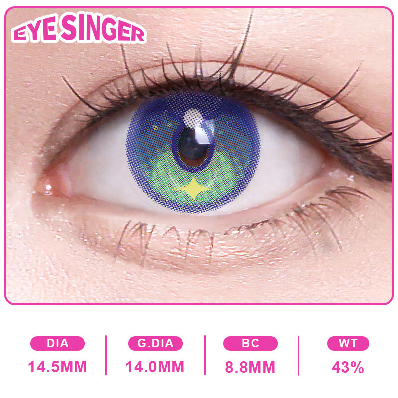 eyesinger honkaistarrail robin blue anime cosplay contact lens on eye