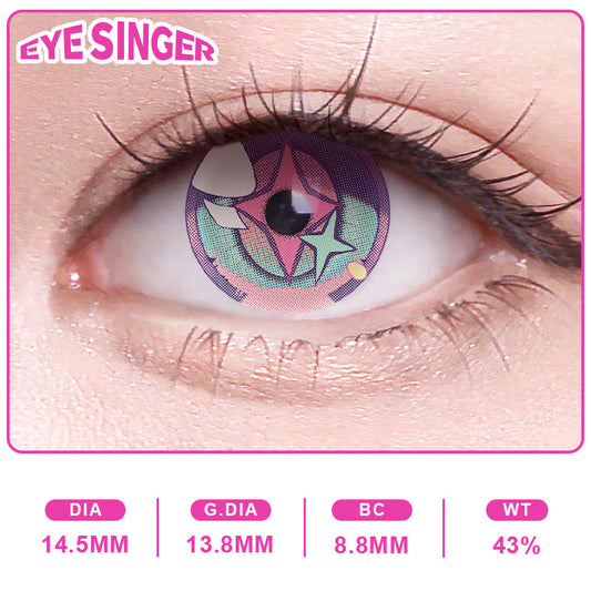 eyesinger zenlesszonezero aria blue anime cosplay contact lens on eye