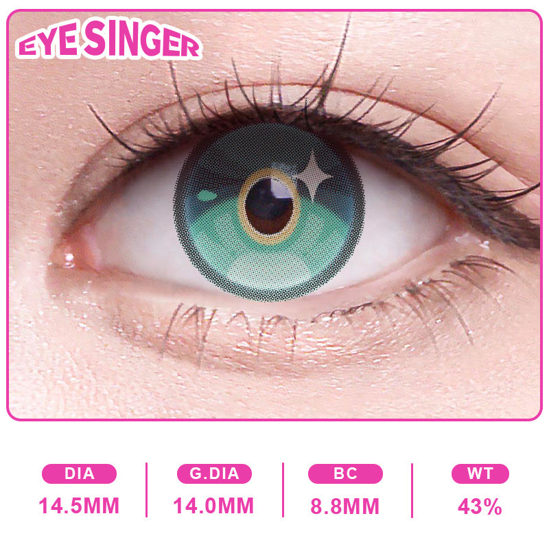 eyesinger honkaistarrail hyacine green anime cosplay contact lens on eye