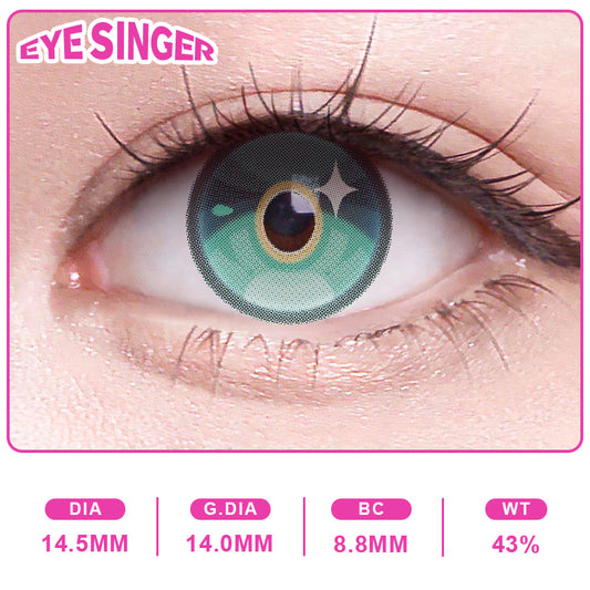 eyesinger honkaistarrail hyacine green anime cosplay contact lens on eye