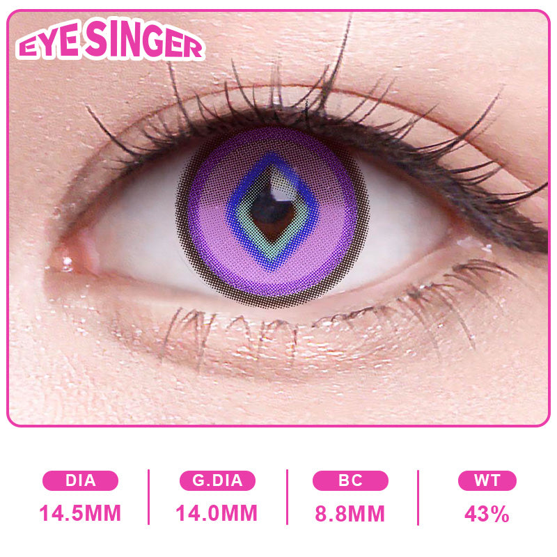 eyesinger honkaistarrail Aventurine purple anime cosplay contact lens on eye