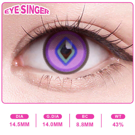 eyesinger honkaistarrail Aventurine purple anime cosplay contact lens on eye