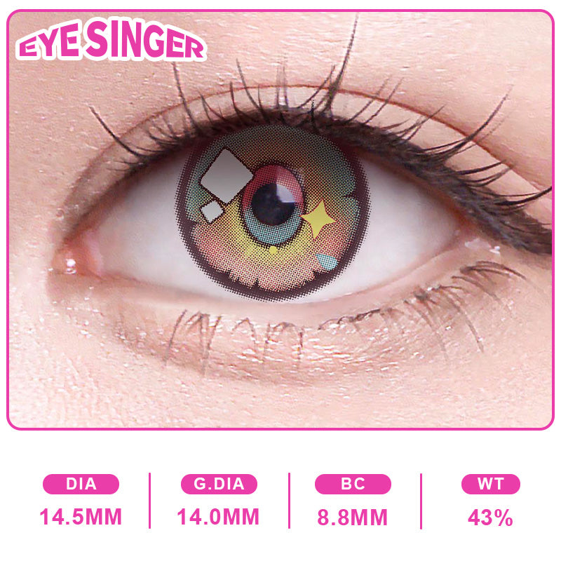 eyesinger zenlesszonezero sunna green anime cosplay contact lens on eye