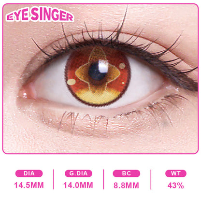 eyesinger genshin alice brown anime cosplay contact lens on eye
