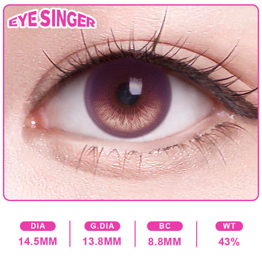 eyesinger infinitynikki Nikki purple anime cosplay contact lens on eye