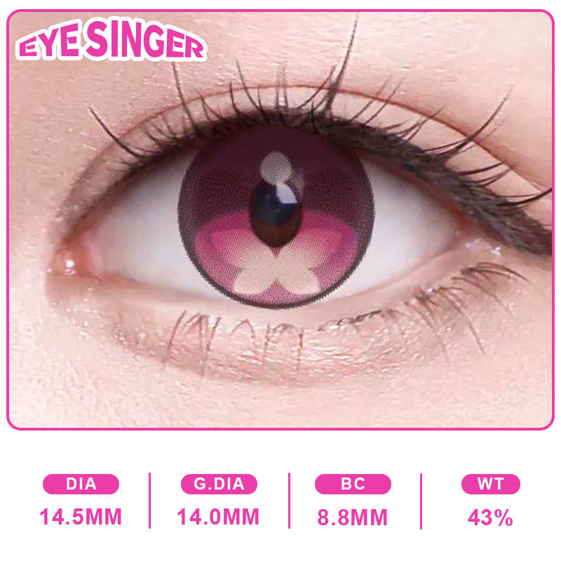 eyesinger honkaistarrail sparkle pink anime cosplay contact lens on eye