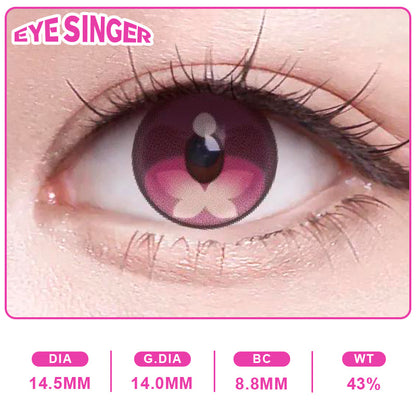 eyesinger honkaistarrail sparkle pink anime cosplay contact lens on eye