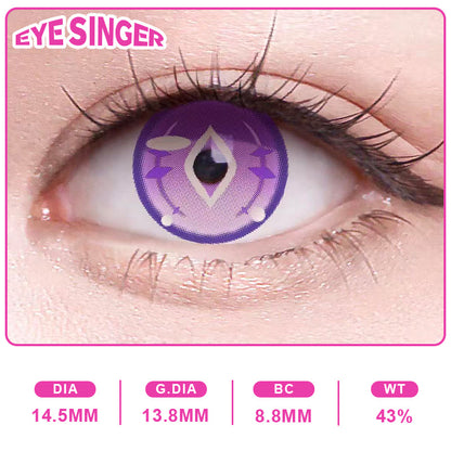 eyesinger honkaiimpact3 herrscher of human pink anime cosplay contact lens on eye