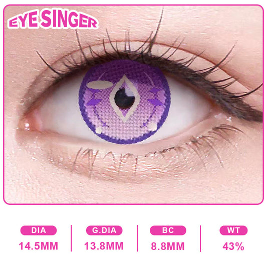 eyesinger honkaiimpact3 herrscher of human pink anime cosplay contact lens on eye