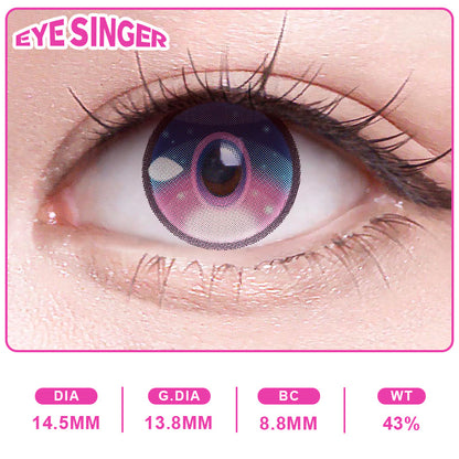 eyesinger honkaistarrail firefly pink anime cosplay contact lens on eye