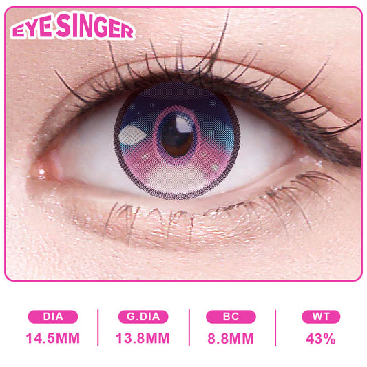 eyesinger honkaistarrail firefly pink anime cosplay contact lens on eye