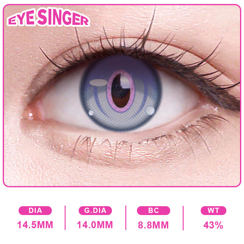 eyesinger honkaiimpact3 elysia blue anime cosplay contact lens on eye