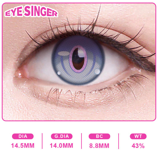 eyesinger honkaiimpact3 elysia blue anime cosplay contact lens on eye