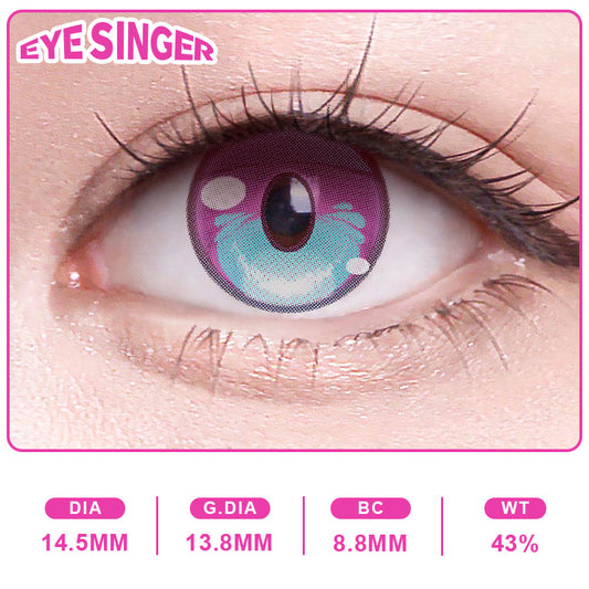 eyesinger honkaistarrail March 7th purple anime cosplay contact lens on eye