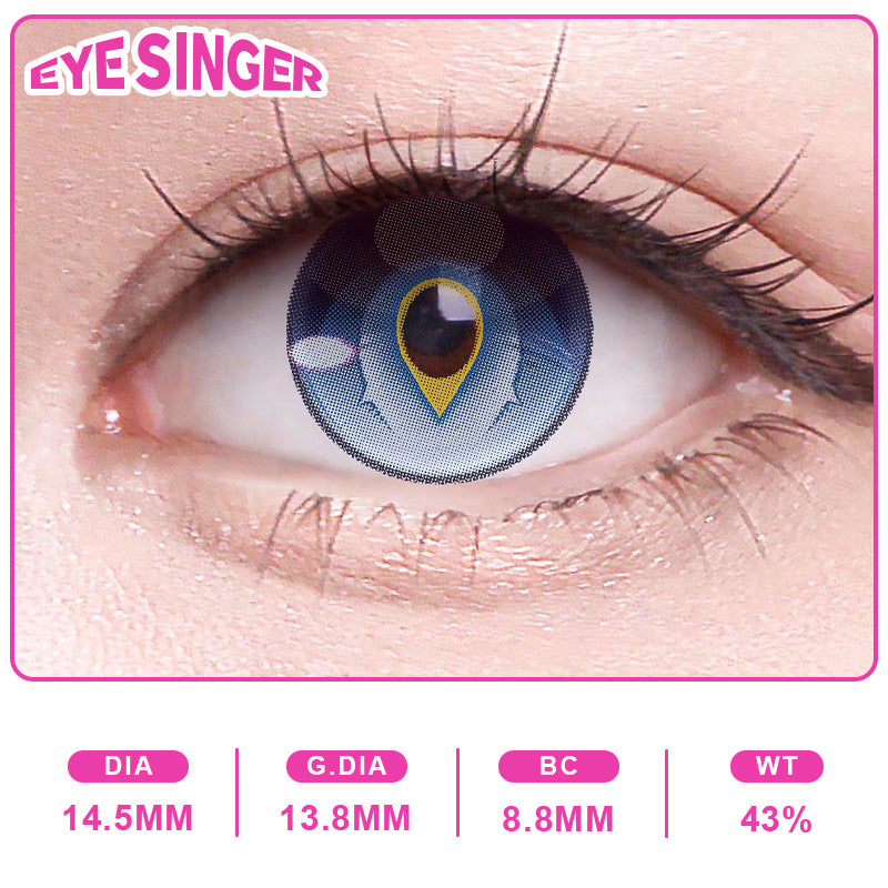 eyesinger arknights endfield pelican blue anime cosplay contact lens on eye