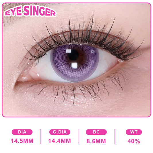 eyesinger genshin Raiden Shogun Kaminari Shunnen purple anime cosplay contact lens on eye