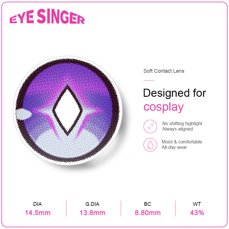 eyesinger honkai starrail acheron purple anime cosplay contact lens features