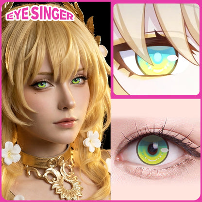 eyesinger honkai starrail aglaea green anime cosplay contact lens cosplayer