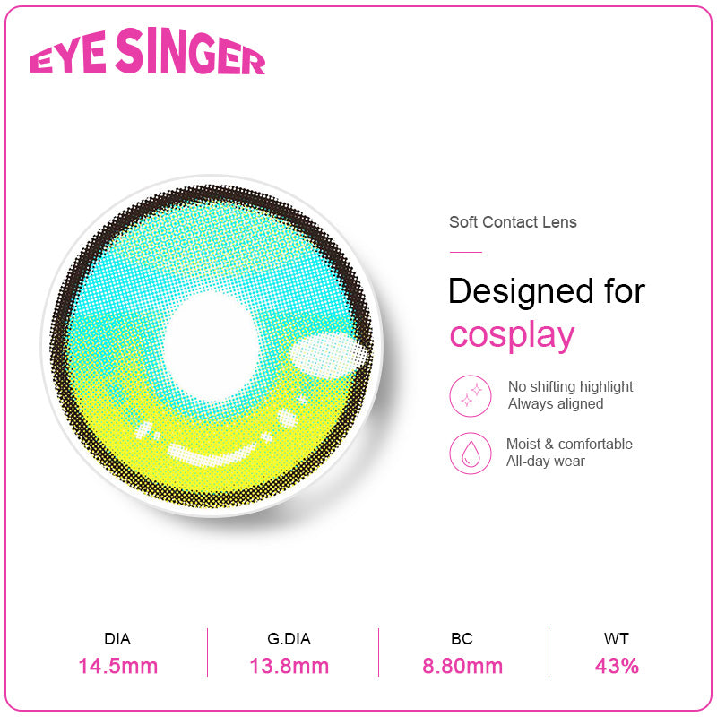 eyesinger honkai starrail aglaea green anime cosplay contact lens features