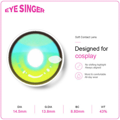 eyesinger honkai starrail aglaea green anime cosplay contact lens features