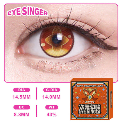 eyesinger genshin alice brown anime cosplay contact lens on eye