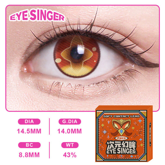 eyesinger genshin alice brown anime cosplay contact lens on eye