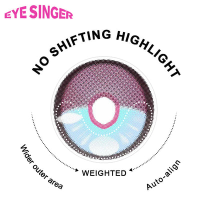 eyesinger honkai starrail Anaxa purple anime cosplay contact lens