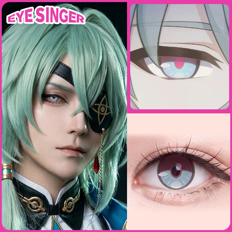 eyesinger honkai starrail Anaxa purple anime cosplay contact lens cosplayer