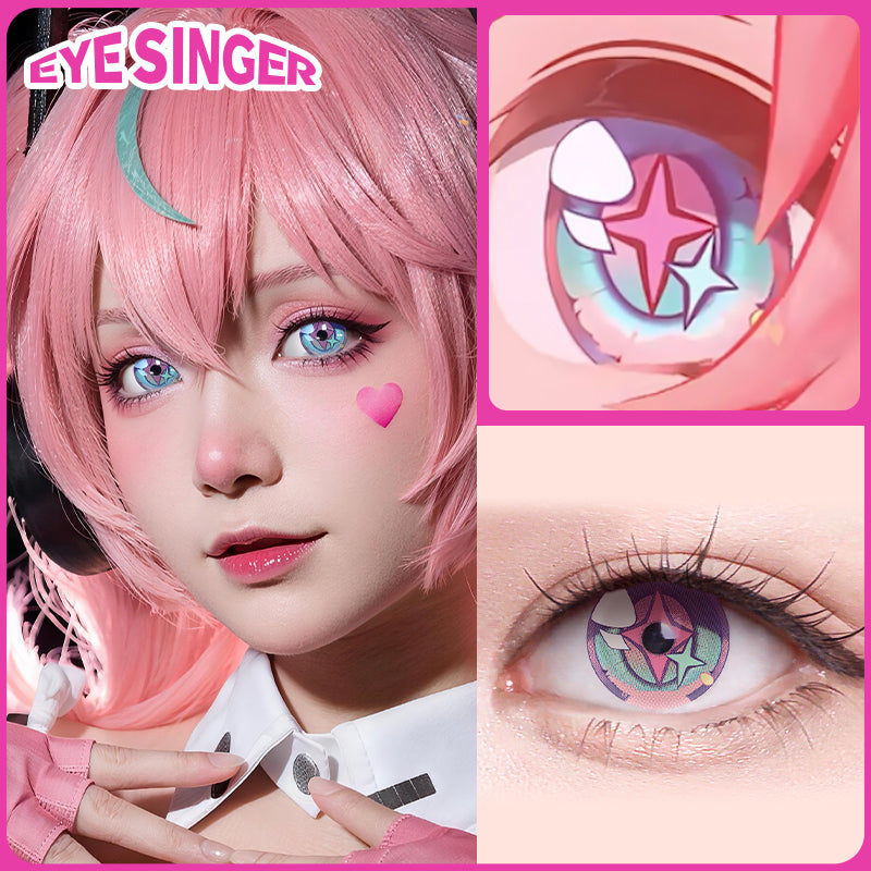eyesinger zenless zone zero aria blue anime cosplay contact lens cosplayer