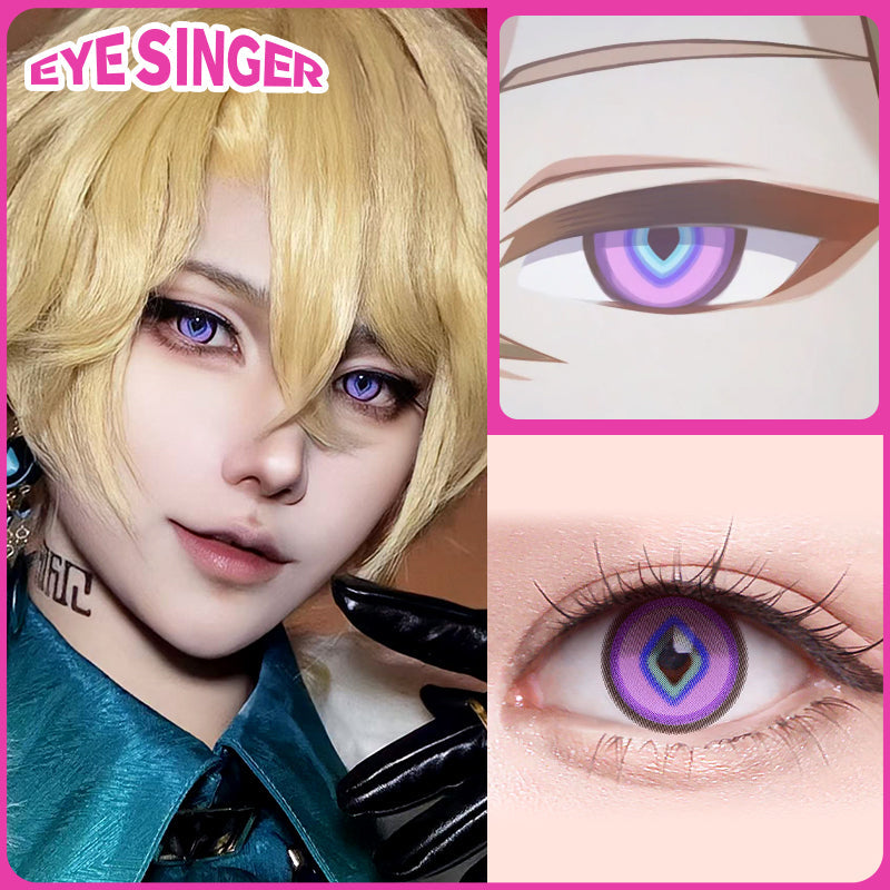 eyesinger honkai starrail Aventurine purple anime cosplay contact lens cosplayer
