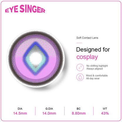 eyesinger honkai starrail Aventurine purple anime cosplay contact lens faetures