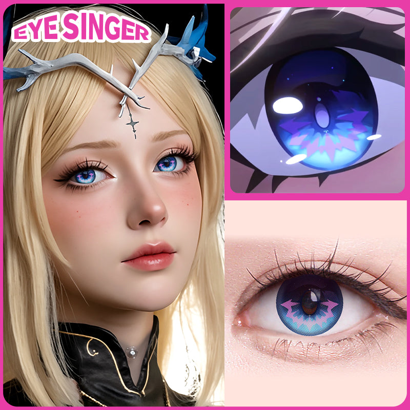eyesinger wuthering waves cartethyia blue anime cosplay contact lens cosplayer