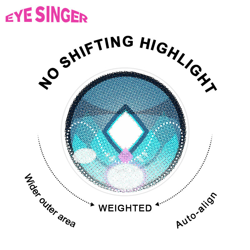 eyesinger honkai starrail cipher  blue anime cosplay contact lens 