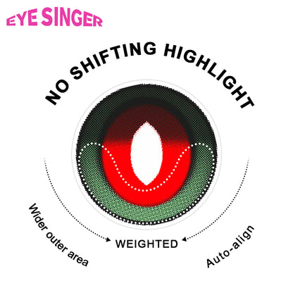 eyesinger arknights chongyue green anime cosplay contact lens