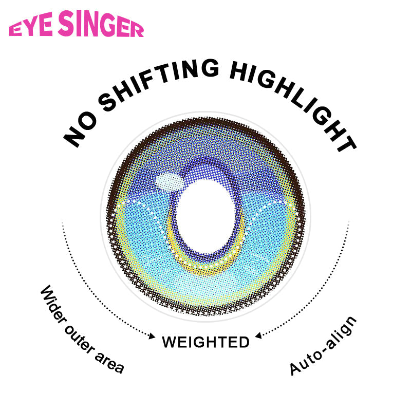 eyesinger honkai starrail cipher  blue anime cosplay contact lens