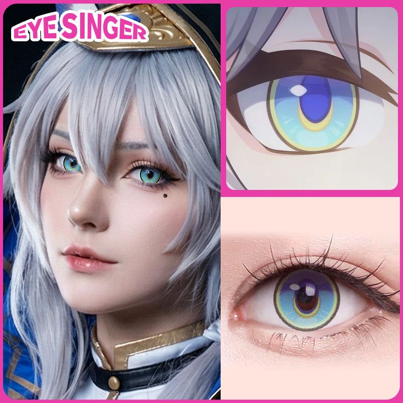 eyesinger honkai starrail cipher  blue anime cosplay contact lens cosplayer