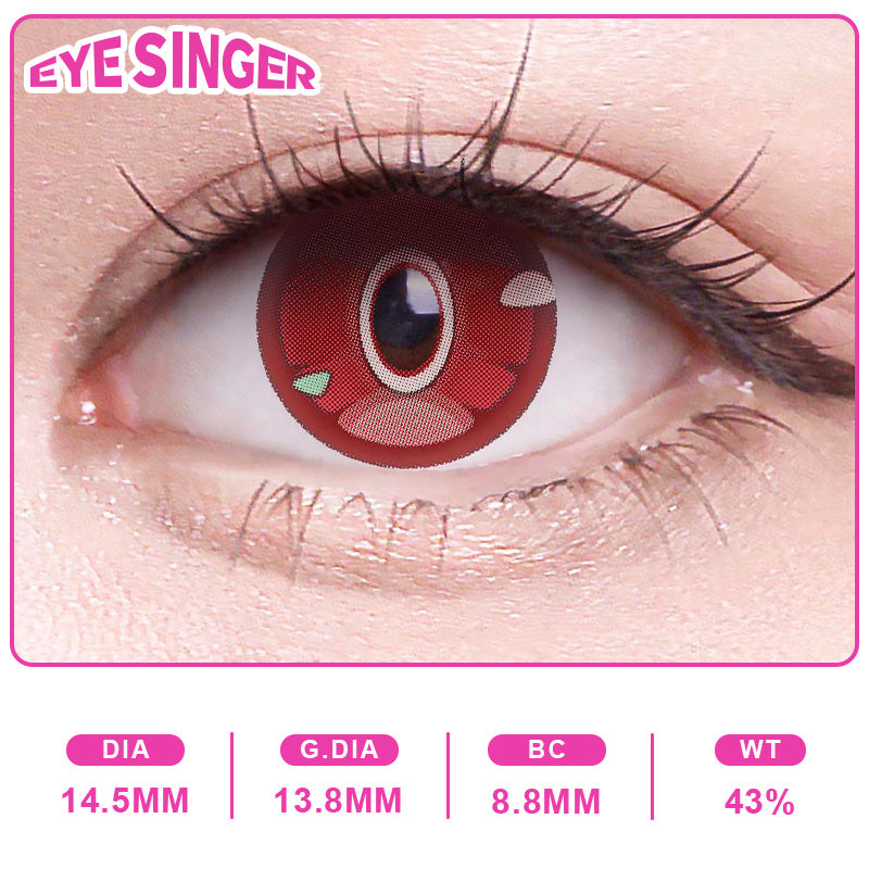 eyesinger zenless zone zero cissia pink anime cosplay contact lens on eye