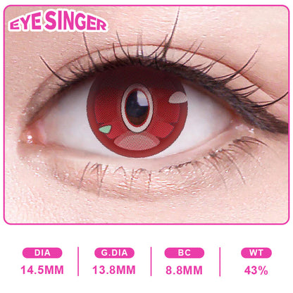 eyesinger zenless zone zero cissia pink anime cosplay contact lens on eye