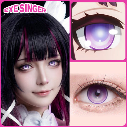 eyesinger genshin columbina purple anime cosplay contact lens cosplayer