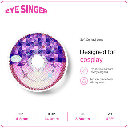 eyesinger honkai starrail cyrene pink anime cosplay contact lens features