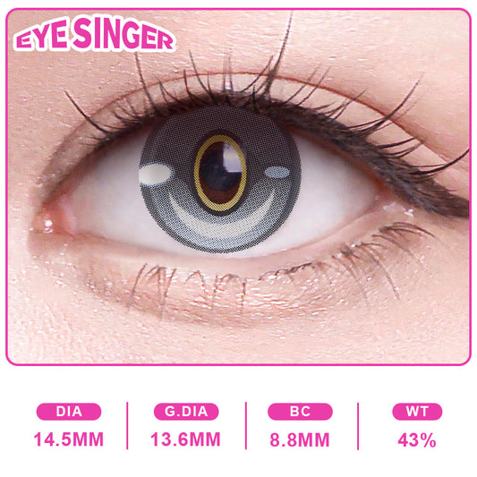 eyesinger honkaistarrail danheng gray anime cosplay contact lens on eye