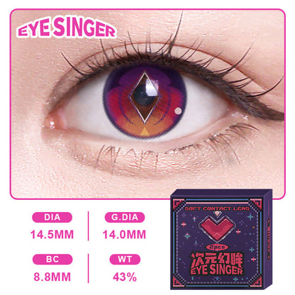 eyesinger genshin durin purple anime cosplay contact lens on eye